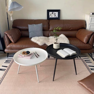 Monochrome Simple Round Side Table  Sofa Table
