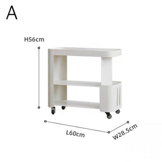 Caster-equipped cabinet side tablein  wagon