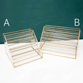 Gold Frame Clear Cosmetic Storage Rack