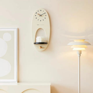 Wall clock with candle holder   3 functions in 1 clock