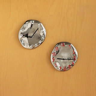Silver Ceramic 3D Dial Round Clock  Wall Clock