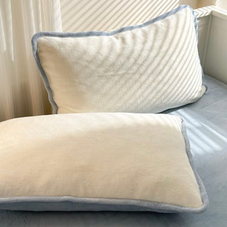 Velvet Two-Tone Solid Color Winter Duvet Cover Set 2 Sizes