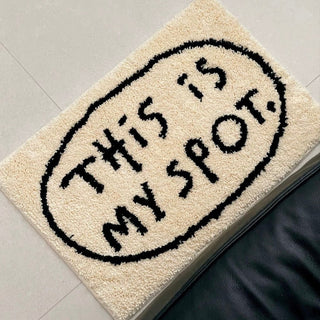 Monochrome Message-printed Door Entrance Mat 50x80cm Absorbent Non-slip Tufted