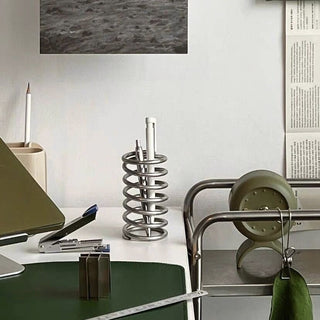 Stainless Steel Spring Brush Stand Pen Holder