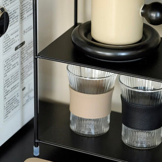 Iron Simple Three-Tier Display Rack Black
