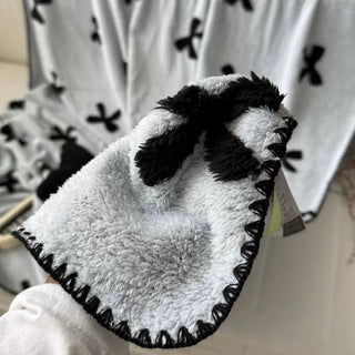 Blue Ribbon Pattern Stitch Blanket 150x200cm Lap Blanket
