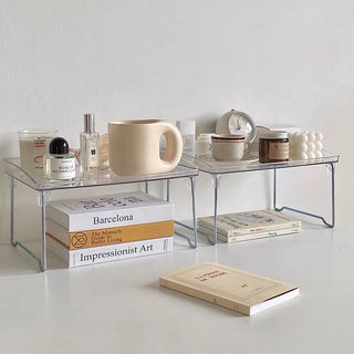 Clear Acrylic Rack Mini Table Piece Set Storage