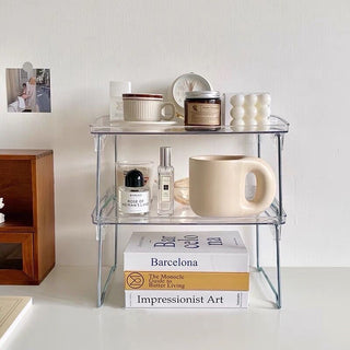 Clear Acrylic Rack Mini Table Piece Set Storage