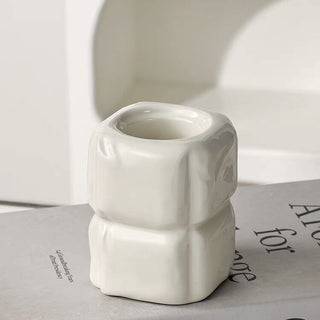 Cube Ceramic Brush Stand  Pen Holder