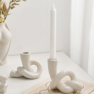 Knot Design Ceramic Candle Holder
