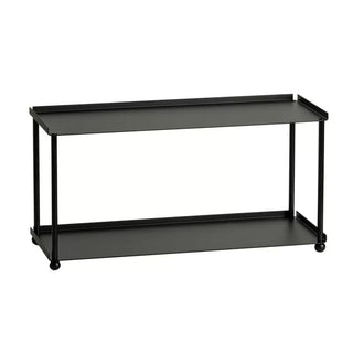 Stainless steel black painted two-tier display rack storage