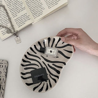 Zebra print with legs wave-shaped accessory tray