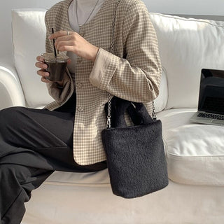 way Faux Fur Handbag    Shoulder Bag