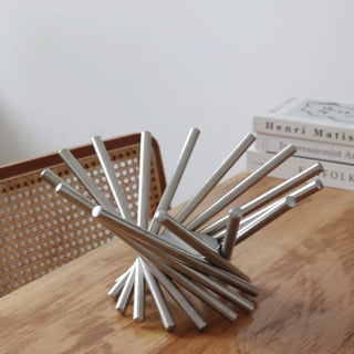 Stainless steel silver irregularly shaped tray compote fruit basket container small item holder