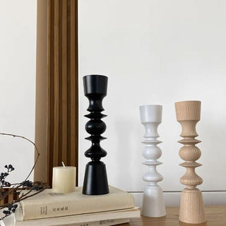 Wood Candle Holder  with Stand