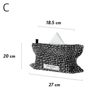 Tweed Mix Tissue Case   Hanging Cover