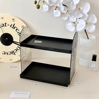 Clear Side Arch Two-Tier Cosmetic Storage Rack