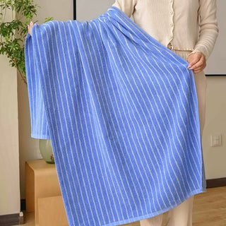Simple Pin Stripe Color Bath Towel     100% Combed Cotton  Absorbent  Large Size Towel Blanket