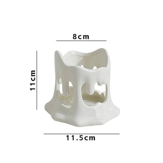 Melting Ceramic Brush Stand  Candle Holder Storage