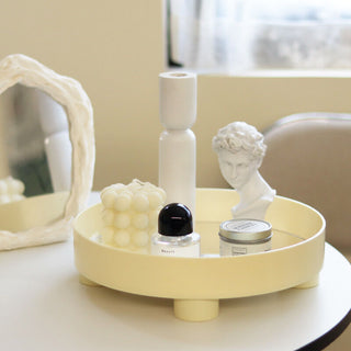Lettering Legged Round Mirror Tray