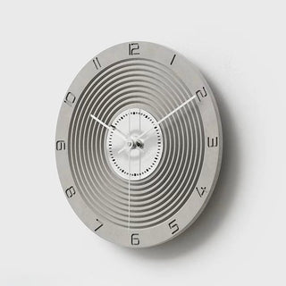 Matte Gray Mirror Round Clock  Wall Clock