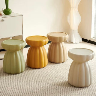 Flower motif side tablein  round table