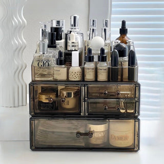 Clear Color Drawer Cosmetic Storage Box Large Capacity