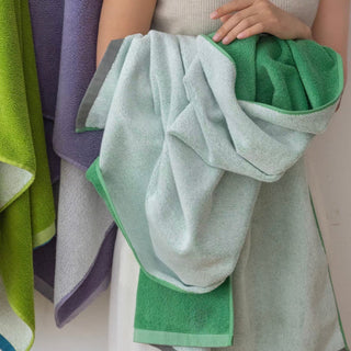 Two-tone solid color bath towel 100% combed cotton absorbent large size towel blanket