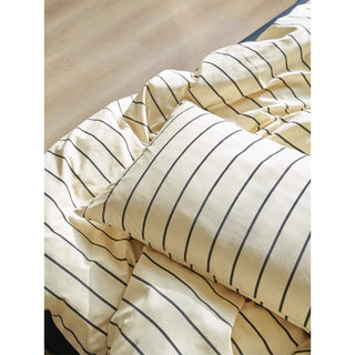 Ivory Black Stripe Duvet Cover Set