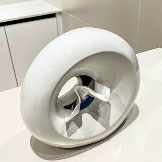 Modern Design Round Ceramic Tissue Case
