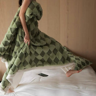 Argyle pattern blanket 150 x 200 cm.