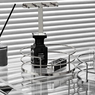 Clear Stripe Pattern Stand Tray  Storage Tray for Small Items
