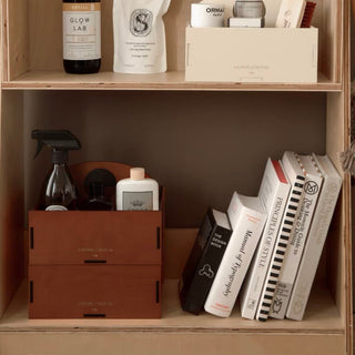 Wooden Storage Box with Handle   Cosmetics