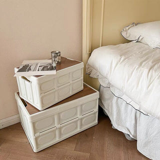 Wood Folding Container with Lid  3 Sizes