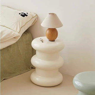 Chubby Round Three-Tier Side Table Stool   in
