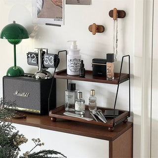 Wood Wire Retro Two-Tier Storage Rack Spice Rack