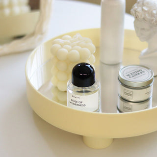 Lettering Legged Round Mirror Tray