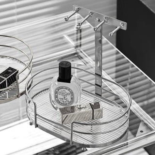 Clear Stripe Pattern Stand Tray  Storage Tray for Small Items
