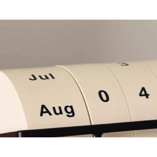 Wood Natural Rotating Perpetual Calendar Desktop Wooden Desk Calendar