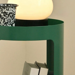 Iron Round Open Storage Cylindrical Side Table