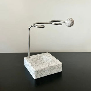 Stainless steel stone-look design toothbrush stand pen holder