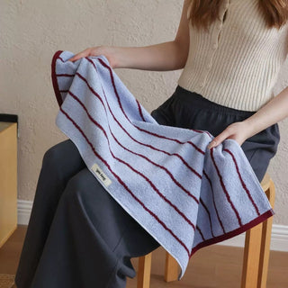 Classic Stripe Face Towel  100% Cotton Hanging Type Combed Cotton