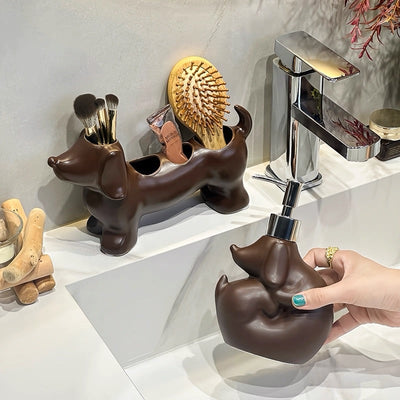 Dachshund motif ceramic dispenserin  dog