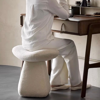 White Modern Stool Dresser Chair Ottoman