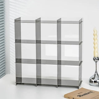 Stainless steel silver 9 compartment storage rack mug storage shelf display rack