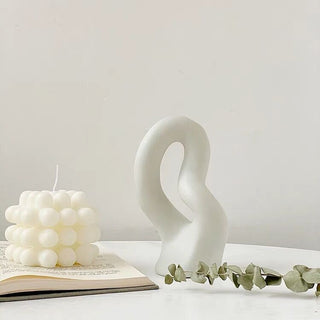 Irregular wave ceramic flower vase