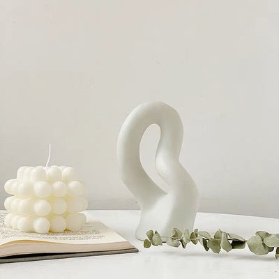 Irregular wave ceramic flower vase