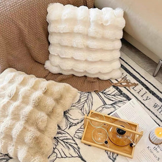 FauxFur Fluffy and Soft Textured Cushion Cover  45 x 45 cm