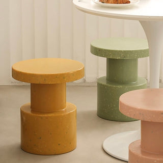 Mixed Color Compact Side Table Stool   in