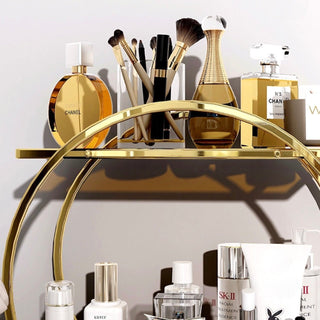 Round Frame Two-Tier Storage Rack   Perfume Storage